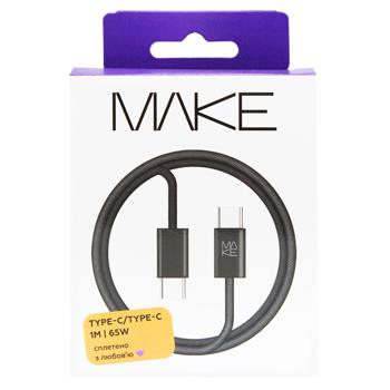 Кабель Make Type-C/Type-C 65W 1м чорний - купити, ціни на NOVUS - фото 2