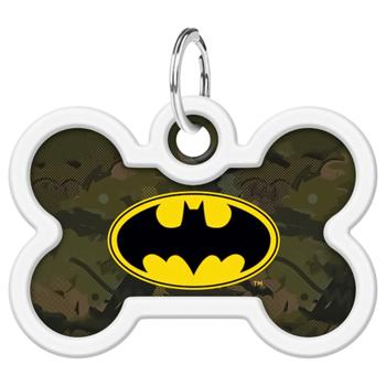 Адресник для собак и кошек Waudog Бэтмен Smart ID с QR паспортом зеленый кость 4х2,8см - купить, цены на Auchan - фото 1