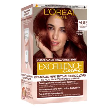 Крем-краска для волос L'Oreal Paris Excellence Creme №5UR - купить, цены на Таврия В - фото 1