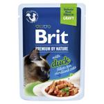 Корм влажный Brit Premium Delicate Fillets in Gravy с уткой в ​​соусе для стерелизованных кошек 85г