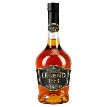 Бренді Legend 1863 36% 0,5л - купити, ціни на Чудо Маркет - фото 1