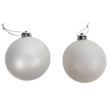 Actuel White Christmas Ball 10cm - buy, prices for Auchan - photo 1