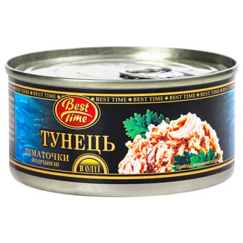 Best Time Tuna Pieces In Oil 185g - buy, prices for Supermarket "Kharkiv" - photo 1