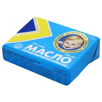 Масло Первомайский МКК Селянське сладкосливочное 73% 180г - купить, цены на - фото 4