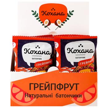 Батончик Кохана натуральний Грейпфрут 40г - купити, ціни на Епіцентр FOOD - фото 2