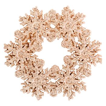 Champagne Snowflake Wreath Decoration - buy, prices for MegaMarket - photo 1