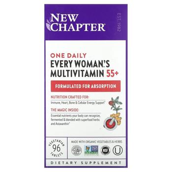 Мультивитамины для женщин 55+,  Woman's Multi, New Chapter, 1 в день, 96 таблеток - купити, ціни на Біотус - фото 2