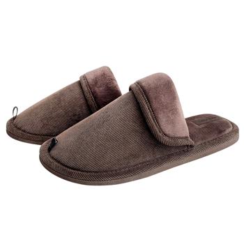 Twins HS-OZ 8689 Corduroy/Velour Brown Men's Slippers s.42-43 - buy, prices for Vostorg - photo 1