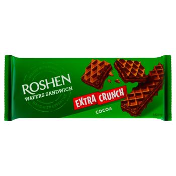 Roshen Wafers Sandwich Extra Crunch Chocolate Waffles 142g - buy, prices for Torba - photo 1