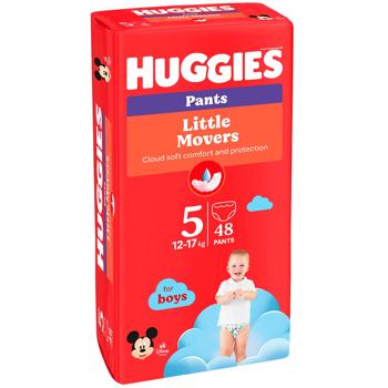 Подгузники-трусики Huggies Little Movers Mega 5 для мальчиков 12-17кг 48шт - купить, цены на - фото 2