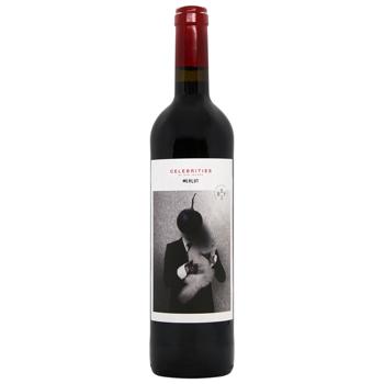 Вино Celebrities Merlot красное сухое 14,5% 0,75л