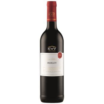 Вино KWV Classic Collection Merlot червоне сухе 11-14,5% 0,75л - купити, ціни на Епіцентр FOOD - фото 1