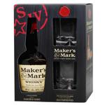 Бурбон-Віскі Maker's Mark 45% 0,7л +2 склянки