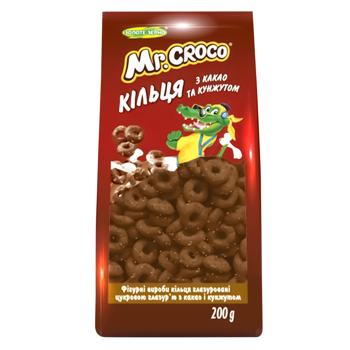 Завтрак сухой Mr.Croco кольца с какао и кунжутом 200г - купить, цены на Идеал - фото 1