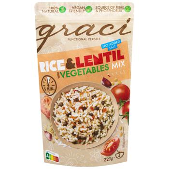 Graci Rice and Lentils with Vegetables Instant Porridge 220g - buy, prices for WINETIME - photo 1