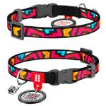 Ошейник для кошек и собак Waudog Nylon нейлоновый с QR паспортом 20-30см/10мм с рисунком граффити