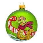 Snake with Candy Christmas Tree Ball 80mm