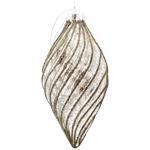 Прикраса скляна Chomik  вінтажна блиск. рельєфна 8см