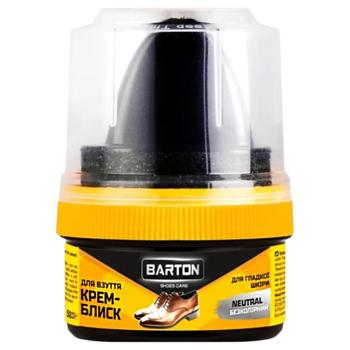 Barton Colorless Cream Shoe Polish with Applicator 50ml
