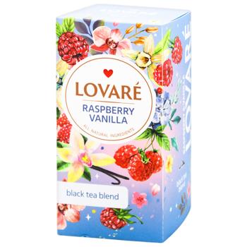 Чай черный Lovarе Малина-ваниль 2г*24шт - купить, цены на МегаМаркет - фото 1