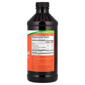 Хлорофіл рідкий, Liquid Chlorophyll, NOW Foods, без ароматизаторів, 473 мл - купить, цены на Biotus - фото 2