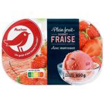 Мороженое Auchan Клубничный сорбет 650г