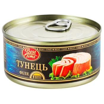 Best Time Tuna Fillet in Oil 185g - buy, prices for Supermarket "Kharkiv" - photo 1