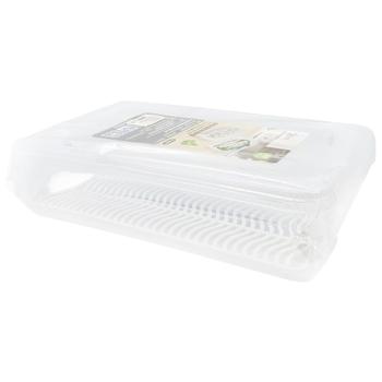 Ємність для зберігання продуктів для холодильника з решіткою 35*20,5*8см 8887-34235 - купити, ціни на КОСМОС - фото 1