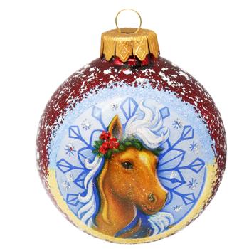 ASK Symbol of the Year Glass Christmas Ball with Artistic Pattern 8cm in Assortment - buy, prices for ULTRAMARKET - photo 6