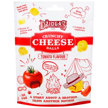 Dziugas Crunchy Cheese Balls with Tomato Flavor 45% 40g - buy, prices for WINETIME - photo 1