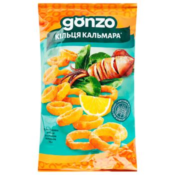 Кольца кукурузные Gonzo со вкусом кальмара 75г - купить, цены на ULTRAMARKET - фото 1