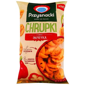 Снеки кукурудзяні Przysnacki зі смаком паприки 120г