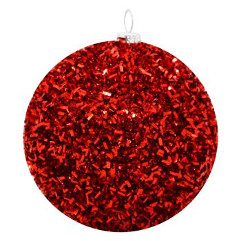 Christmas Magic Snow Red Christmas Ball 8cm - buy, prices for MegaMarket - photo 1