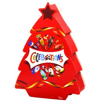 Набір солодощів новорічний Celebrations Новорічна ялинка 215г