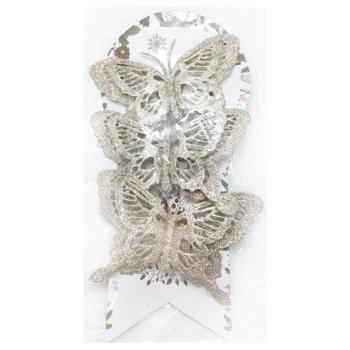 Butterfly Christmas Decoration in Assortment 14cm