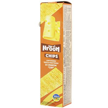 Hroom Cheese Flavored Potato Chips 50g - buy, prices for Auchan - photo 1