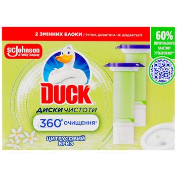 Диски чистоти Duck Цитрусовий бриз змінний блок 12шт - купити, ціни на МегаМаркет - фото 1