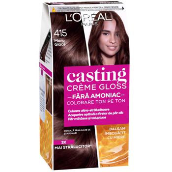 L'Oreal Paris Casting Cream Gloss 415 Iced Brown Ammonia Free Hair Dye - buy, prices for COSMOS - photo 4