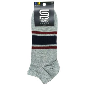 Premier Socks Men's Striped Low Cut Socks s.29 Light Grey Melange - buy, prices for Chudo Market - photo 1