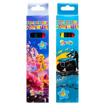 Олівці кольорові НеЗнайка 6 кольорів - купити, ціни на ЕКО Маркет - фото 1