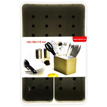 Подставка под столовые приборы Алеана Плюс какао/белая роза - купить, цены на METRO - фото 4