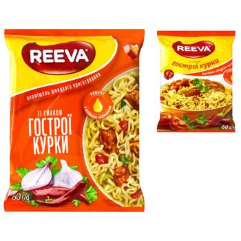 Reeva Quick-cooking Vermicelli with Taste of Spicy Chicken 60g - buy, prices for Epicentr FOOD - photo 1
