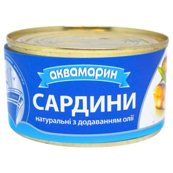 Akvamaryn Natural Sardines In Oil 230g - buy, prices for COSMOS - photo 1