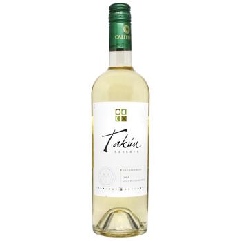 Вино Takun Reserva Sauvignon Blanc біле сухе 13% 0,75л - купити, ціни на КОСМОС - фото 1