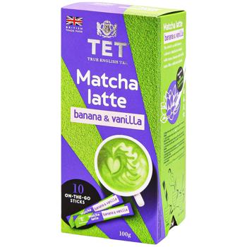 Напій на основі зеленого чаю ТЕТ Matcha Latte банан та ваніль 10г*10шт - купити, ціни на Cупермаркет "Харків" - фото 1