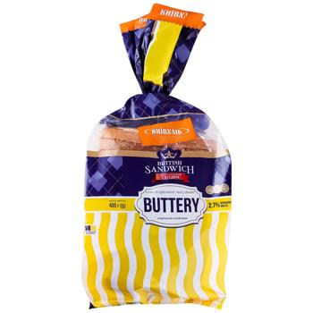Kyivkhlib British Sandwich Sliced Butter Sandwich Bread 400g - buy, prices for Biotus - photo 1