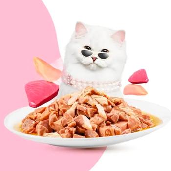 Вологий корм для котів Moochie Seafood Beauty Skin and Coat Adult 70 г - тунець - купить, цены на MasterZoo - фото 2