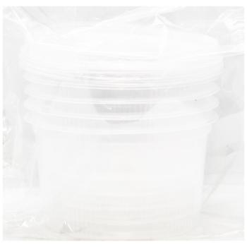 Inpak Round Transparent Container with Lid 5pcs 350ml