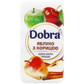 Крем-мыло твердое Dobra Яблоко с корицей 70г х 5шт - купить, цены на - фото 2