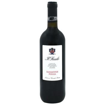 Вино II Feudo Sangiovese Puglia IGT красное сухое 11% 0,75л - купить, цены на Чудо Маркет - фото 1